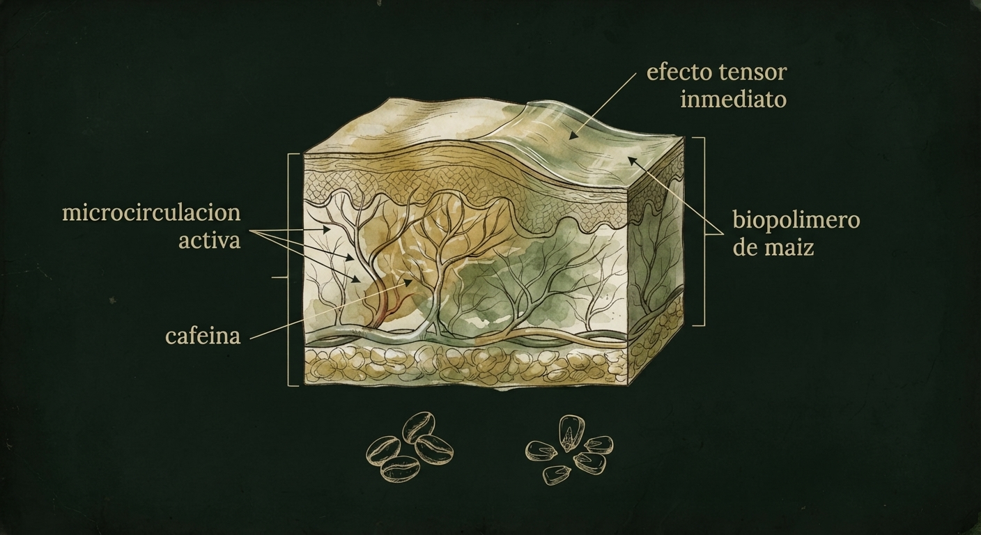 Microcirculación activada + efecto tensor inmediato.