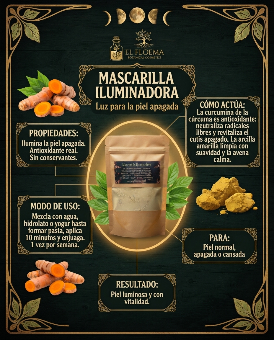Infografía completa del producto (se genera con IA; el texto se agrega en Canva).