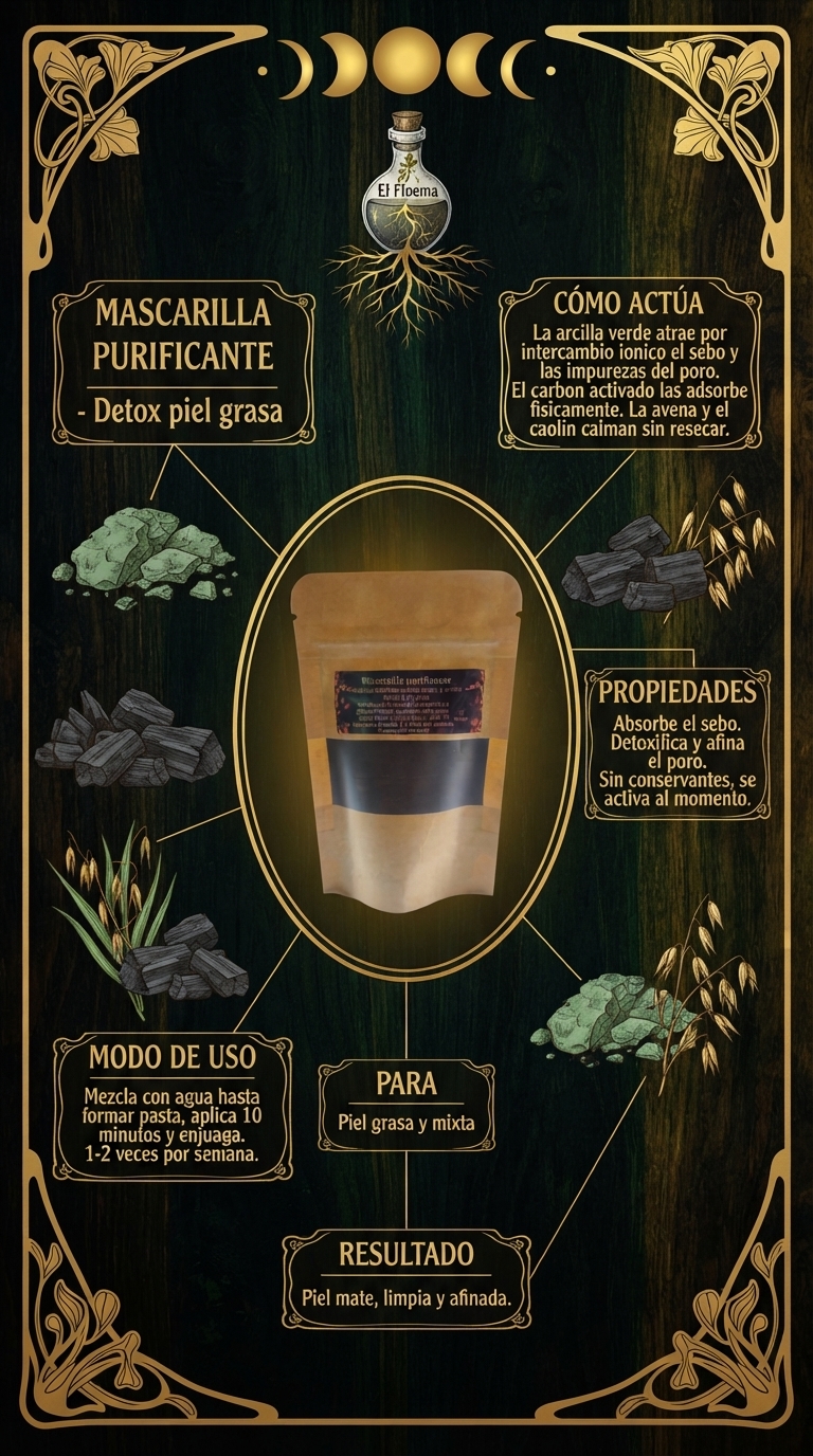Infografía completa del producto (se genera con IA; el texto se agrega en Canva).